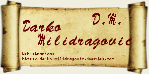 Darko Milidragović vizit kartica